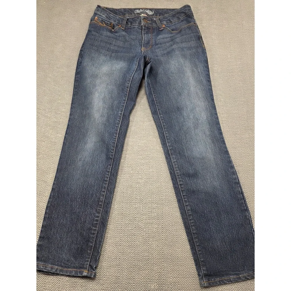 Faded Glory Womens Straight‎ Leg Blue Denim Jeans Size 12 Petite